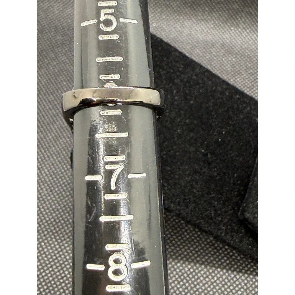DEADSTOCK Premier design Gun Metal Grey Cushion Cut Cocktail Ring Size 6.5